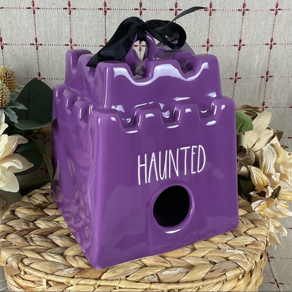 Rae Dunn Artisan Collection Haunted Castle Birdhouse New Original Box Spooky